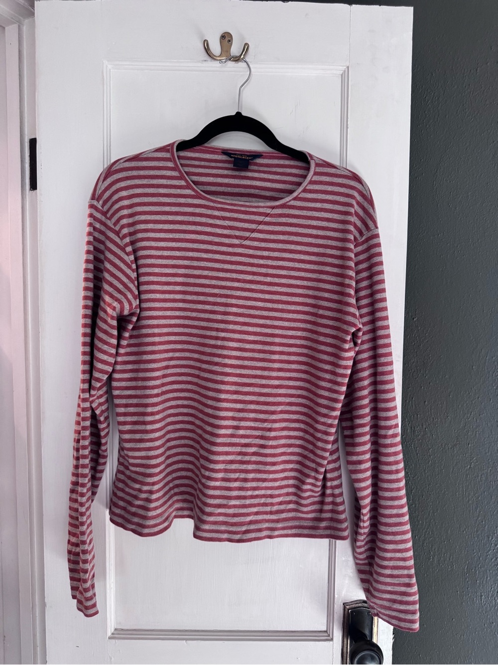 WOOLRICH Women’s Long Sleeve Orange and Gray Shirt Size XL